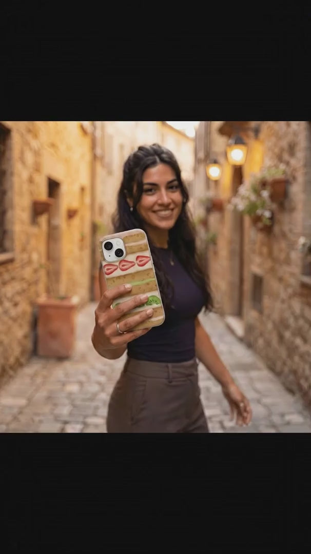 Seashell Fruit Cake iPhone 15 Case - Product video demonstration