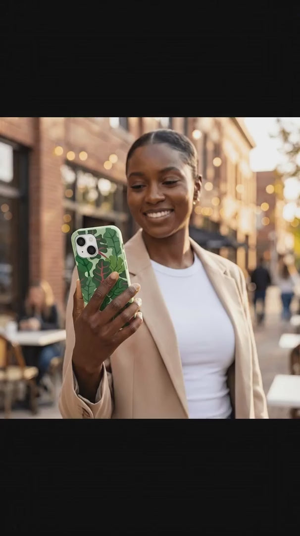Sage Green Leafy Greens iPhone 16 Pro Max Case - Product video demonstration