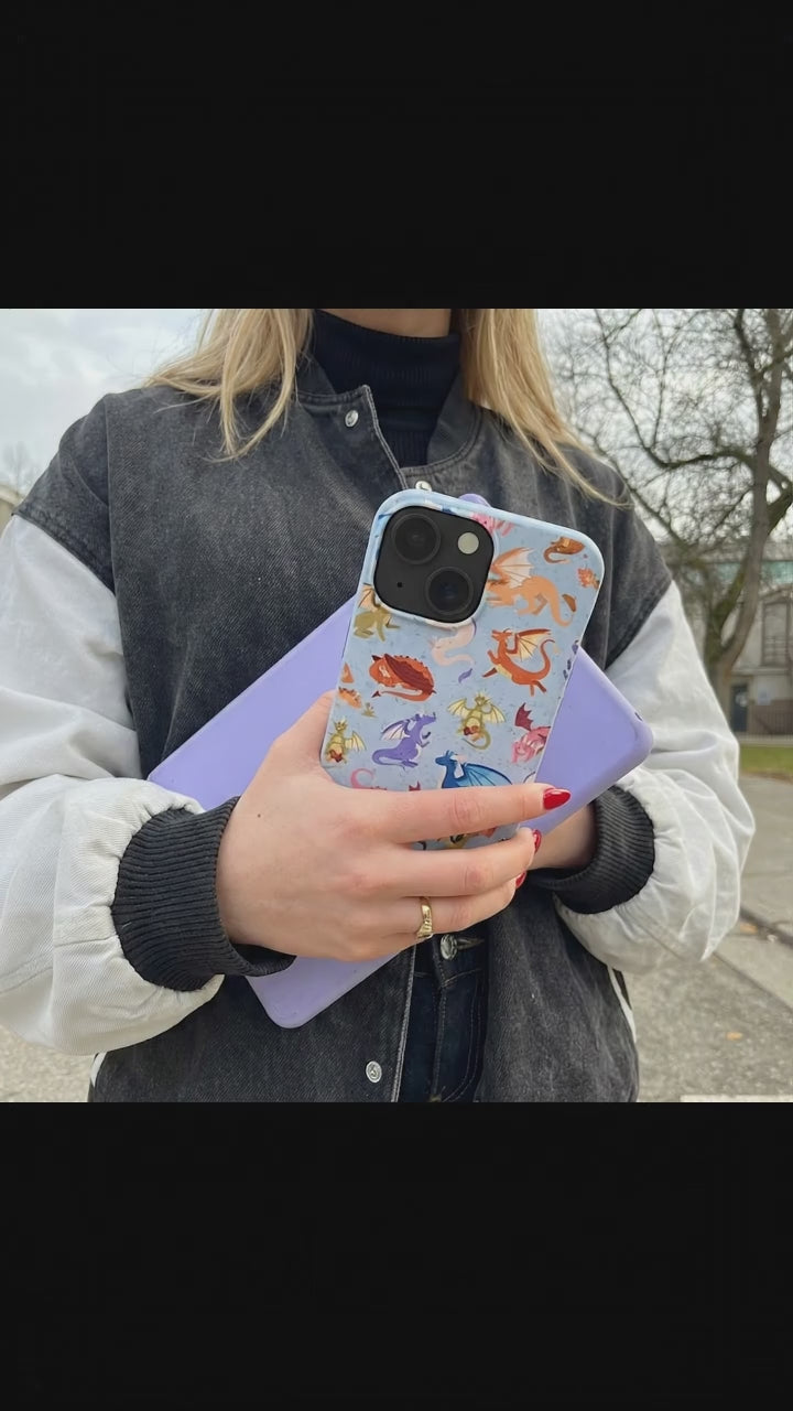 Powder Blue Dragon Cuties iPhone 13 Case - Product video demonstration