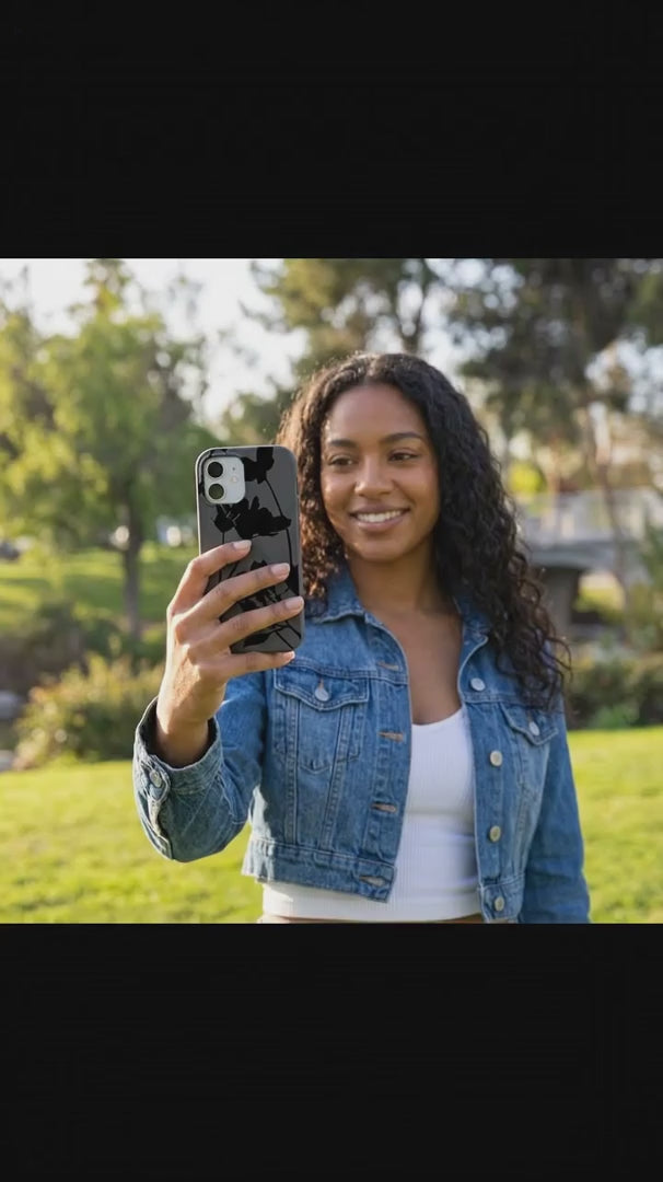 Black Shadow Petals iPhone 16 Pro Case - Product video demonstration