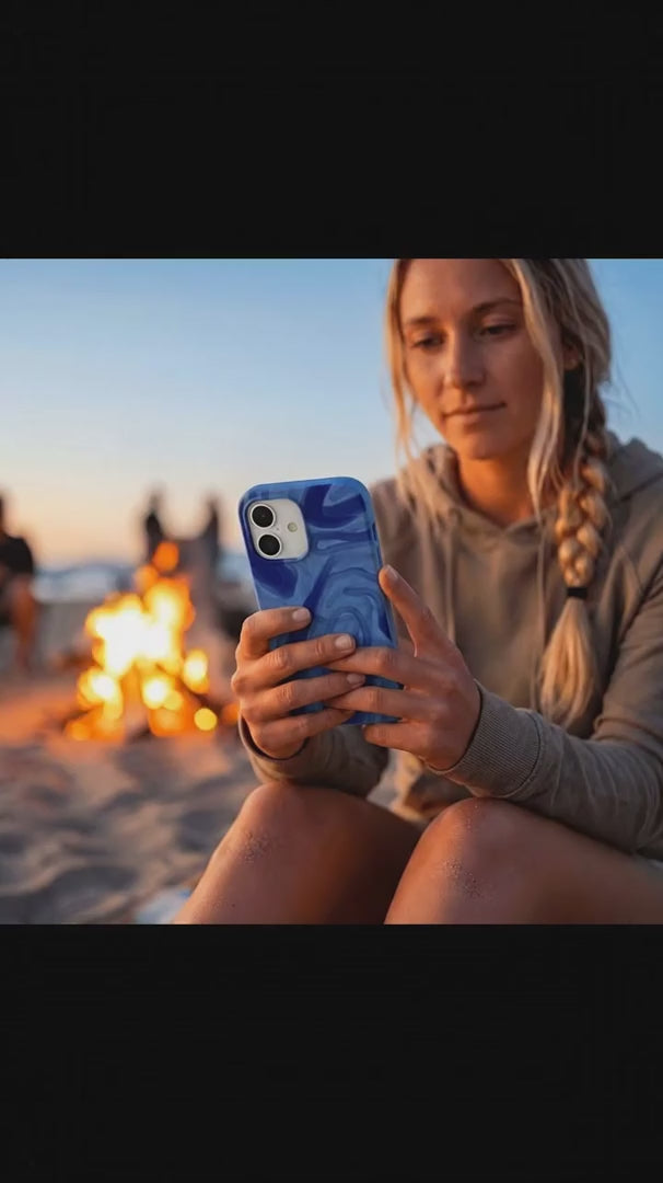 Electric Blue Blue Study iPhone 15 Case - Product video demonstration