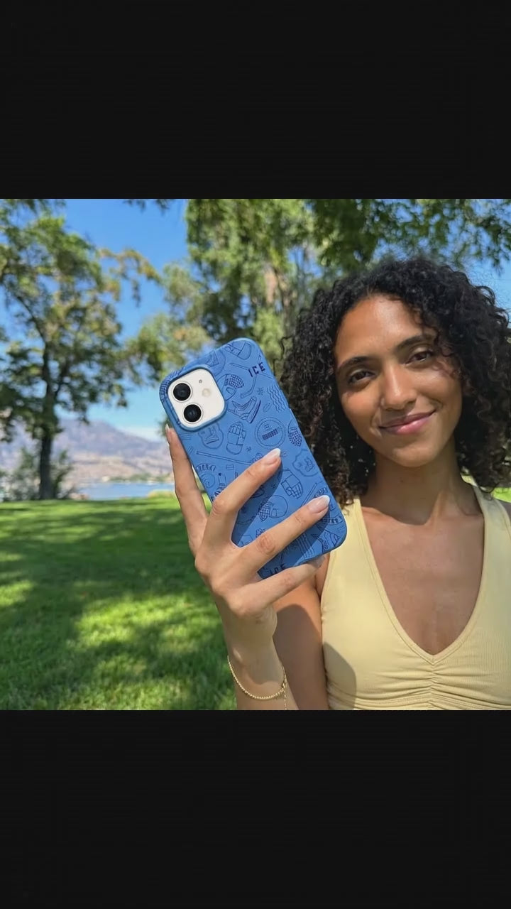 Electric Blue Hockey Postage iPhone 17 Case - Product video demonstration