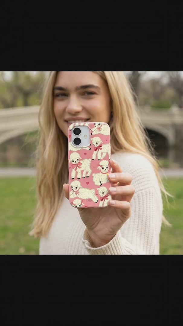 Bubblegum Pink Wool You Be Mine iPhone 15 Pro Case - Product video demonstration