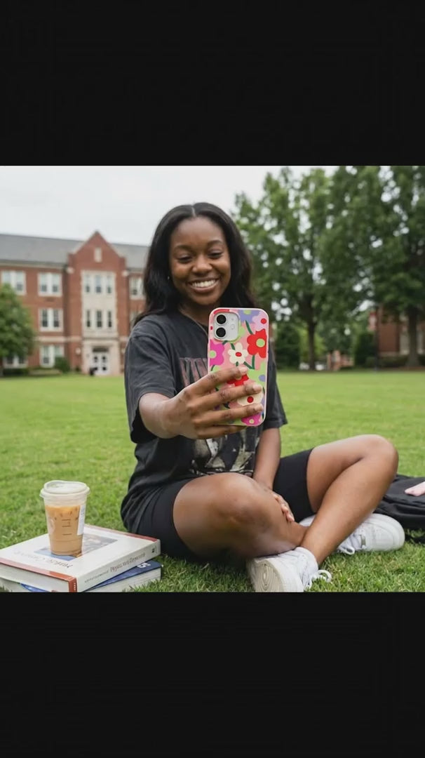 Bubblegum Pink Poppy Flora iPhone 15 Pro Case - Product video demonstration