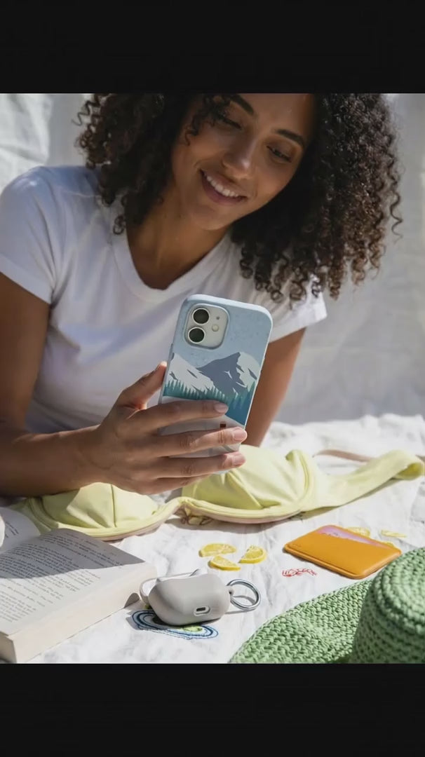 Powder Blue Shredding Peaks iPhone 16 Pro Case - Product video demonstration