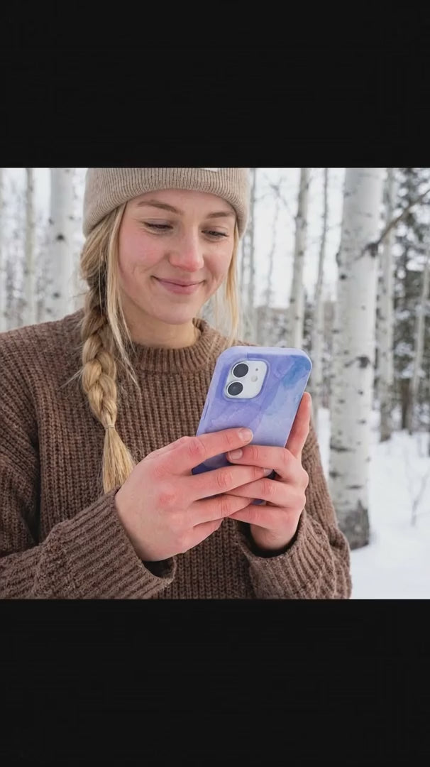 Lavender Blue Reflections iPhone 16 Pro Max Case - Product video demonstration