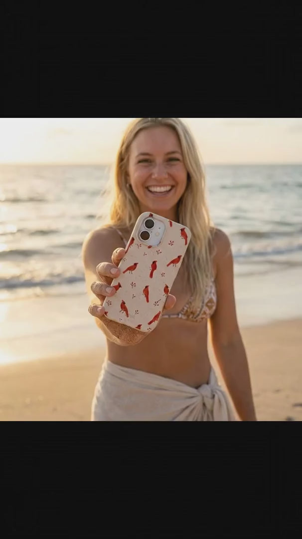 Seashell Cardinals iPhone 15 Pro Case - Product video demonstration