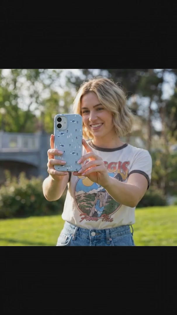 Powder Blue Ski Pass iPhone 16 Pro Case - Product video demonstration