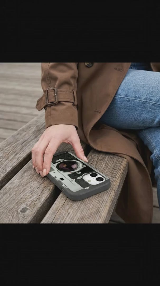 Black Vintage Camera iPhone 17 Pro Case - Product video demonstration