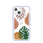 Clear Abstract Botanics iPhone 13 Mini Case With Lavender Ridge