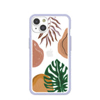 Clear Abstract Botanics iPhone 14 Case With Lavender Ridge