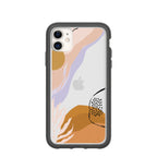 Clear Abstract Dunes iPhone 11 Case With Black Ridge