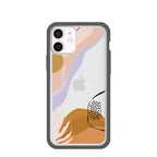 Clear Abstract Dunes iPhone 12 Mini Case With Black Ridge
