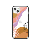 Clear Abstract Dunes iPhone 13 Case With Black Ridge