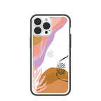 Clear Abstract Dunes iPhone 13 Pro Max Case With Black Ridge