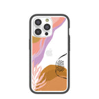 Clear Abstract Dunes iPhone 14 Pro Case With Black Ridge