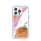 Clear Abstract Dunes iPhone 14 Pro Case With Lavender Ridge