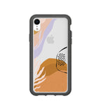 Clear Abstract Dunes iPhone XR Case With Black Ridge