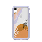 Clear Abstract Dunes iPhone XR Case With Lavender Ridge