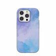Coque iPhone 15 Pro à reflets bleu lavande