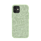 Sage Green Born to be green iPhone 12/ iPhone 12 Pro Case