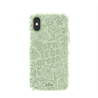 Sage Green Born to be green iPhone X Case