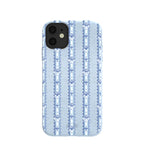 Powder Blue Bows and Blossoms iPhone 11 Case