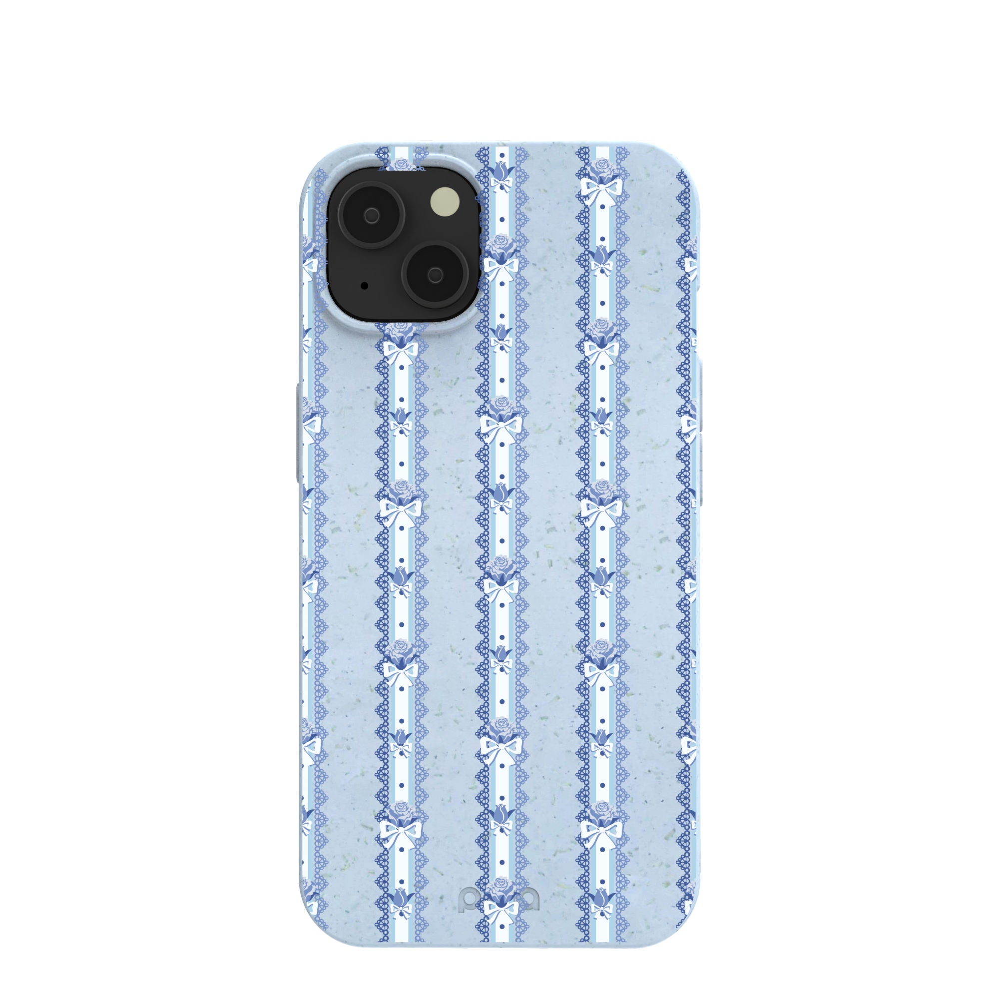 Powder Blue Bows and Blossoms iPhone 13 Case Pela Case