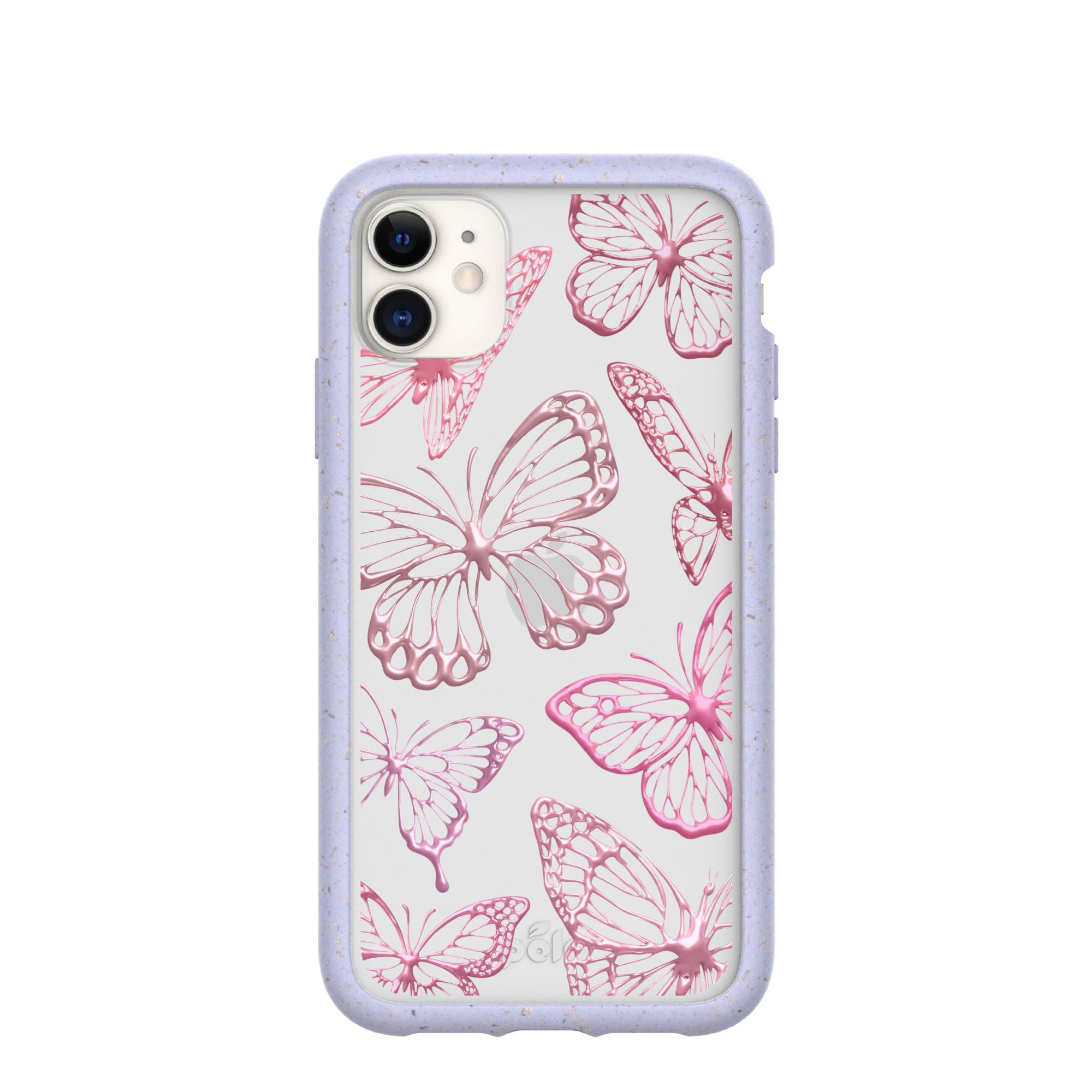 Clear Butterfly Effect iPhone 11 Case With Lavender Ridge Pela Case