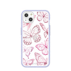 Clear Butterfly Effect iPhone 13 Case With Lavender Ridge