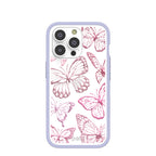 Clear Butterfly Effect iPhone 14 Pro Case With Lavender Ridge