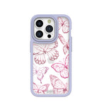 Clear Butterfly Effect iPhone 15 Pro Case With Lavender Ridge