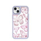 Clear Butterfly Effect iPhone 15 Plus Case With Lavender Ridge