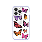 Clear Butterfly Sky iPhone 13 Pro Case With Lavender Ridge