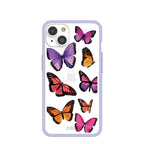 Clear Butterfly Sky iPhone 14 Case With Lavender Ridge