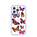 Clear Butterfly Sky iPhone 14 Pro Case With Lavender Ridge