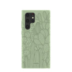 Sage Green Cacti Samsung Galaxy S22 Ultra Case