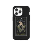 Black Capricorn iPhone 14 Pro Case