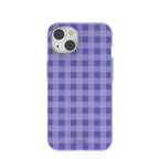 Lavender Checkered iPhone 14 Case