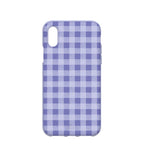 Lavender Checkered iPhone X Case