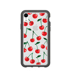 Clear Cherry Bomb iPhone XR Case With Black Ridge