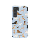 Powder Blue Chihuahua Charms Samsung Galaxy S24 Case