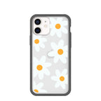 Clear Daisy iPhone 12/ iPhone 12 Pro Case With Black Ridge