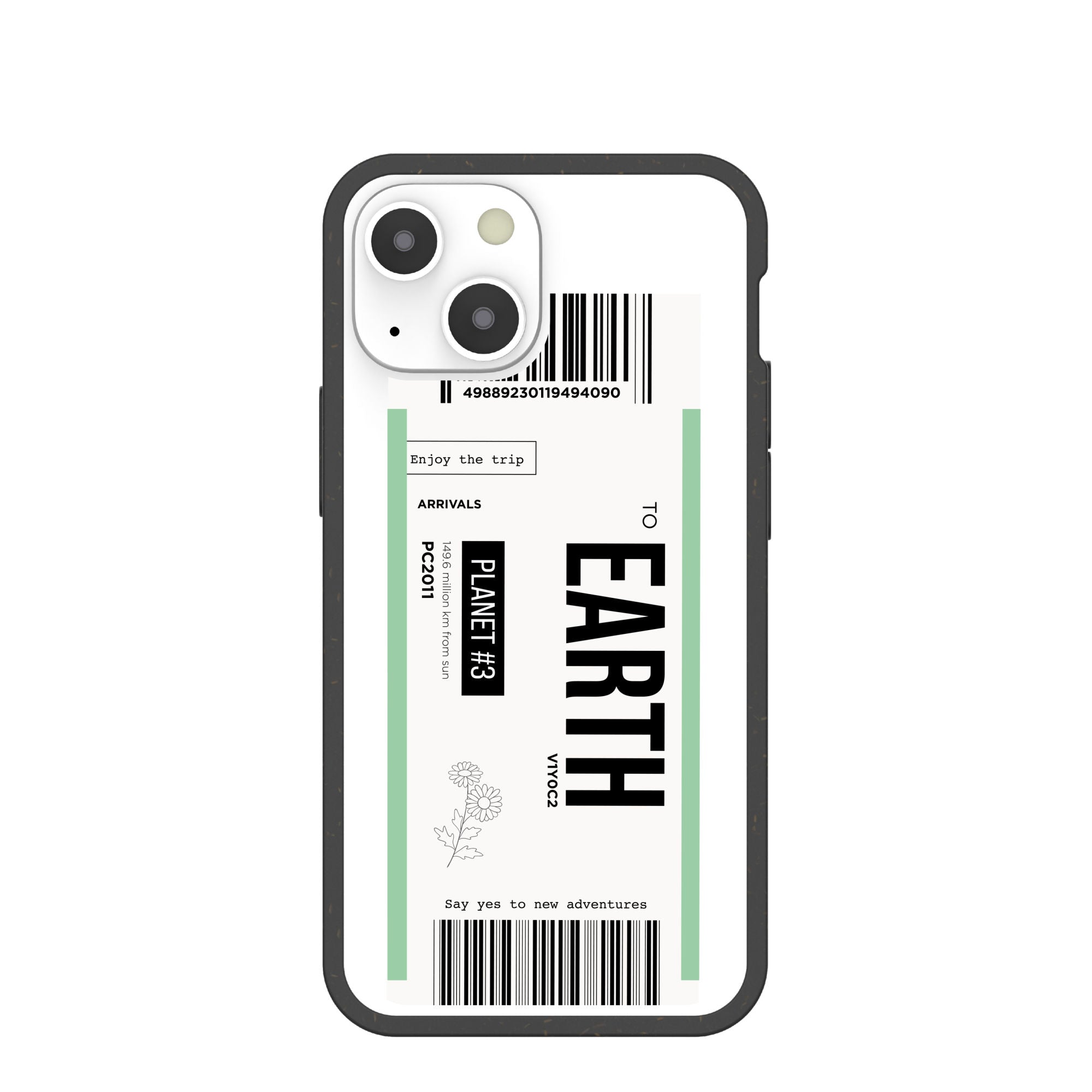 Clear Earthbound iPhone 13 Mini Case With Black Ridge Pela Case