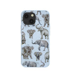 Powder Blue Elephant Parade iPhone 13 Mini Case