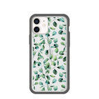 Clear Eucalyptus iPhone 12 Mini Case With Black Ridge