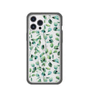Coque transparente en eucalyptus avec bord noir pour iPhone 12 Pro Max
