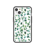 Clear Eucalyptus iPhone 14 Case With Black Ridge