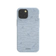 Coque pour iPhone 13 Mini à motif Fin bleu poudre