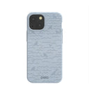 Coque pour iPhone 13 Mini à motif Fin bleu poudre